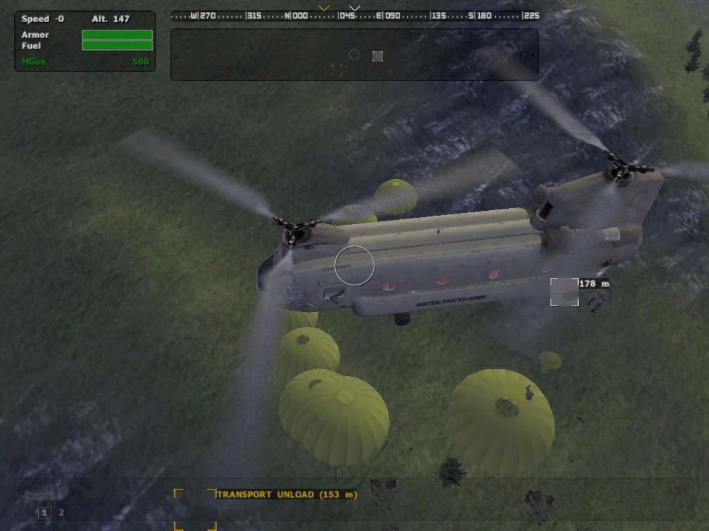 Operation Flashpoint: Gold Upgrade (Windows) screenshot: Airborne assault (mission)