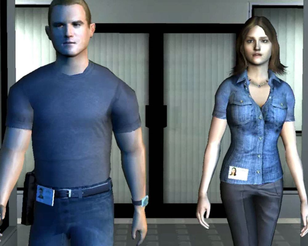 CSI: Crime Scene Investigation - Hard Evidence (Windows) screenshot: Nick Stokes and Sara Sidle