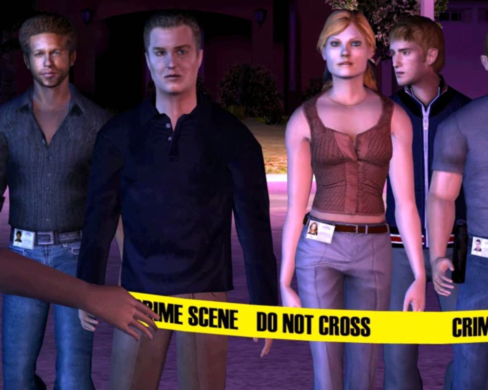 CSI: Crime Scene Investigation - Hard Evidence (Windows) screenshot: CSI team at crime scene