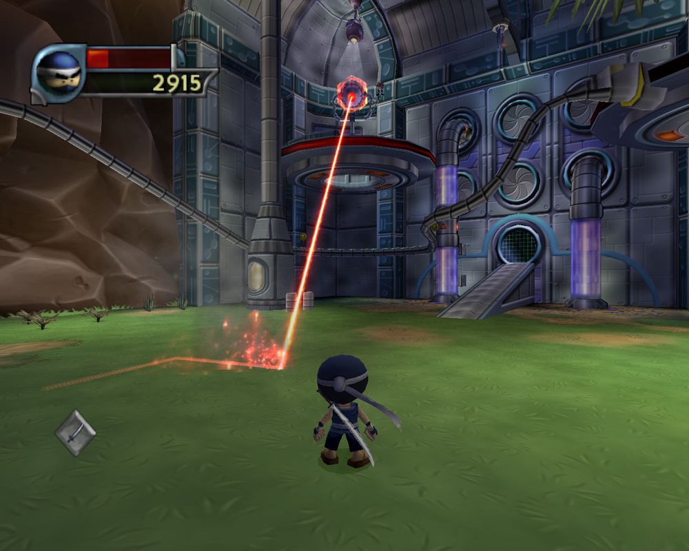 I-Ninja (Windows) screenshot: Watch out for that laser.
