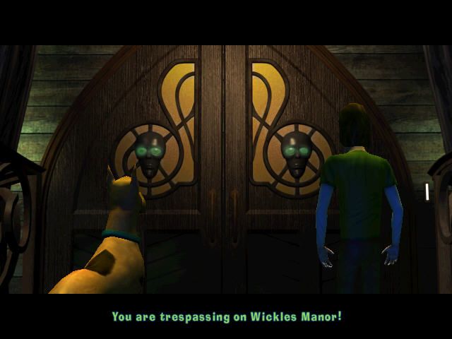 Scooby Doo 2: Monsters Unleashed (Windows) screenshot: Wicles Manor front door