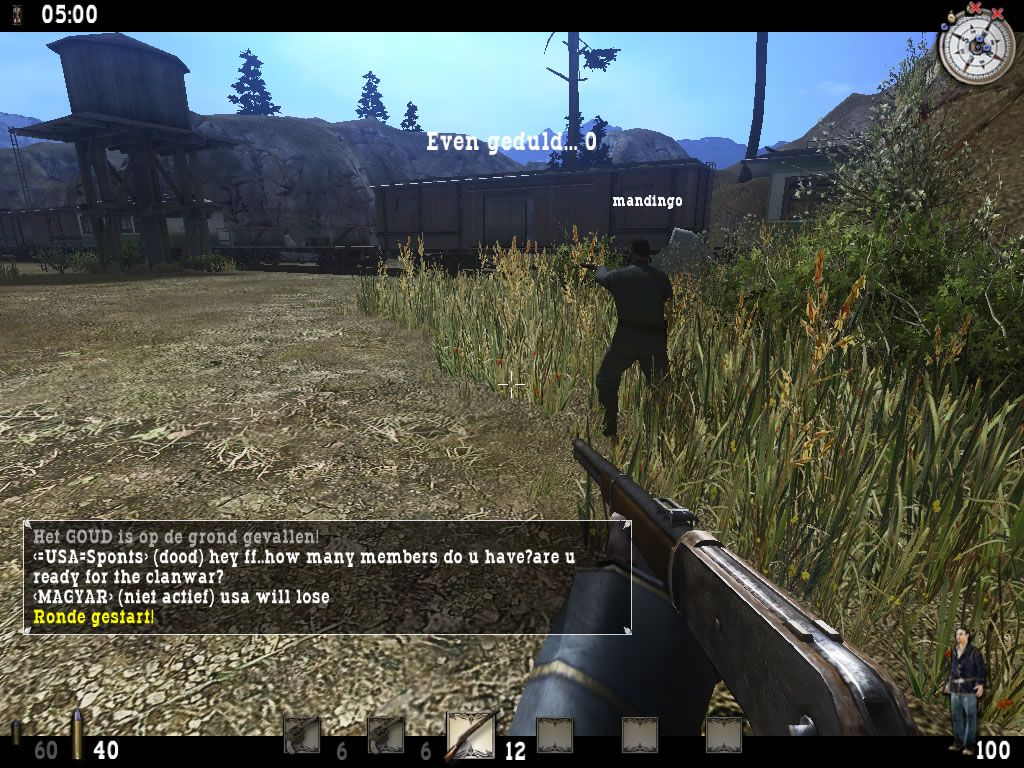 Call of Juarez (Windows) screenshot: Following a team mate (multiplayer).