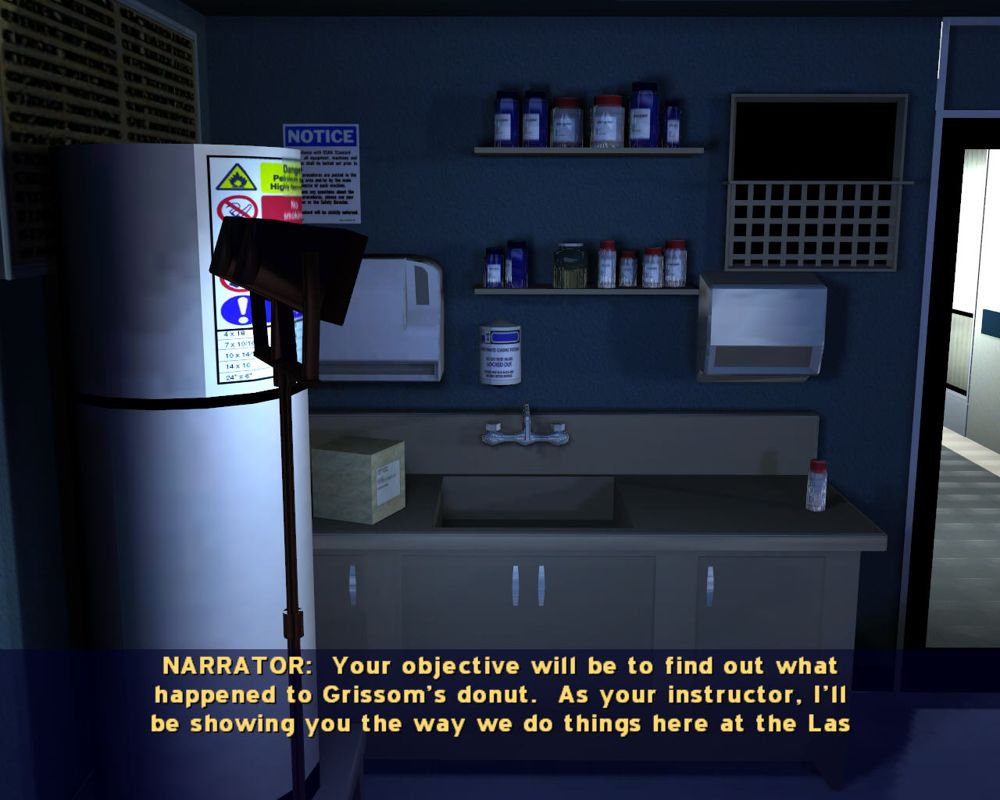 CSI: Crime Scene Investigation - Hard Evidence (Windows) screenshot: Training Level