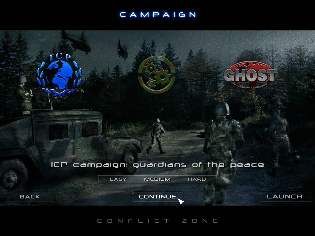 Conflict Zone (Windows) screenshot: Choose your side