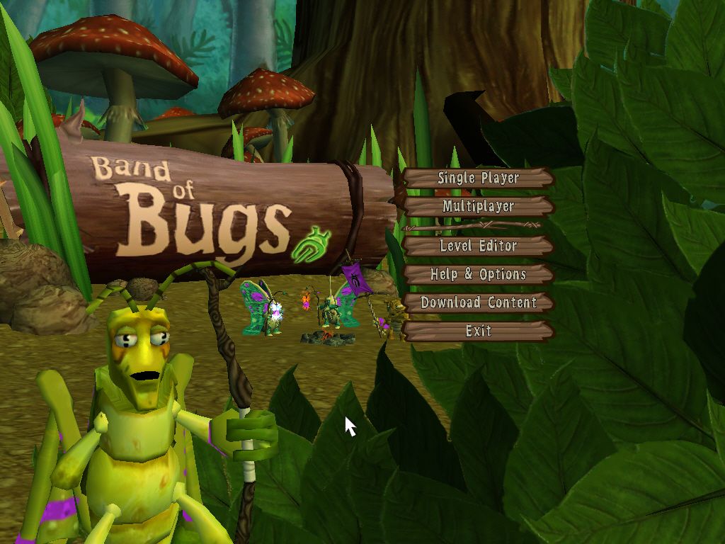 Band of Bugs (Windows) screenshot: Main menu.
