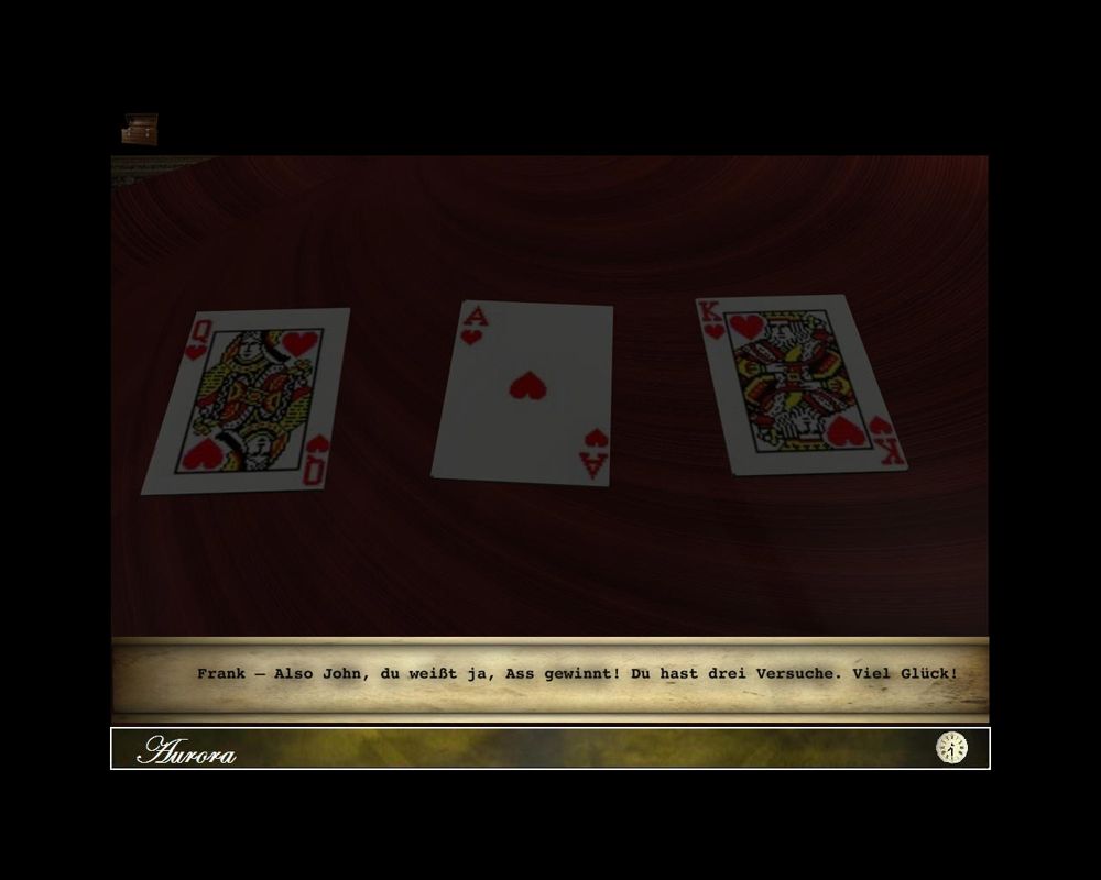 Aurora: The Secret Within (Windows) screenshot: Playing cards to earn some money.