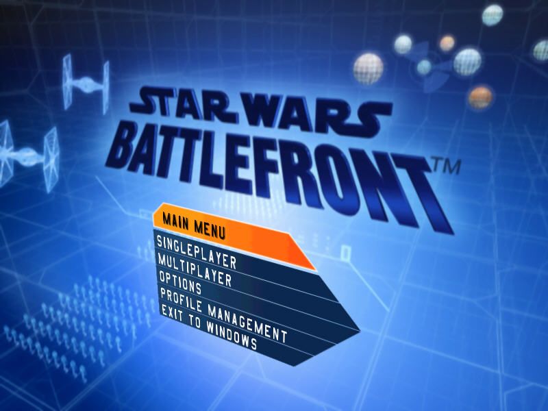 Star Wars: Battlefront (Windows) screenshot: Main menu
