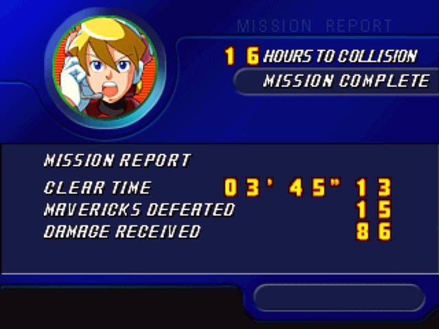 Mega Man X5 (Windows) screenshot: Mission complete