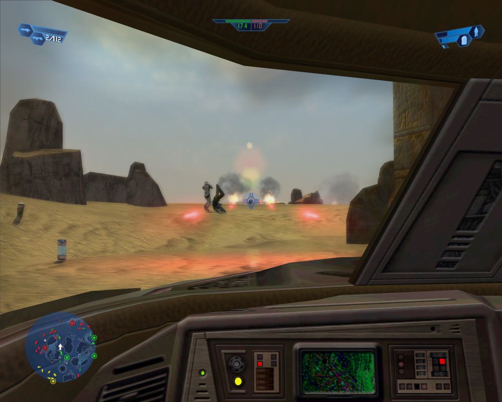 Star Wars: Battlefront (Windows) screenshot: Inside a vehicle