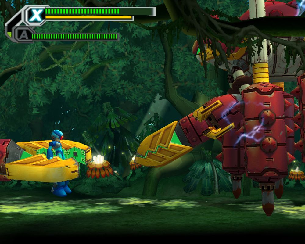 Mega Man X8 (Windows) screenshot: Enemy has trapped Megaman.