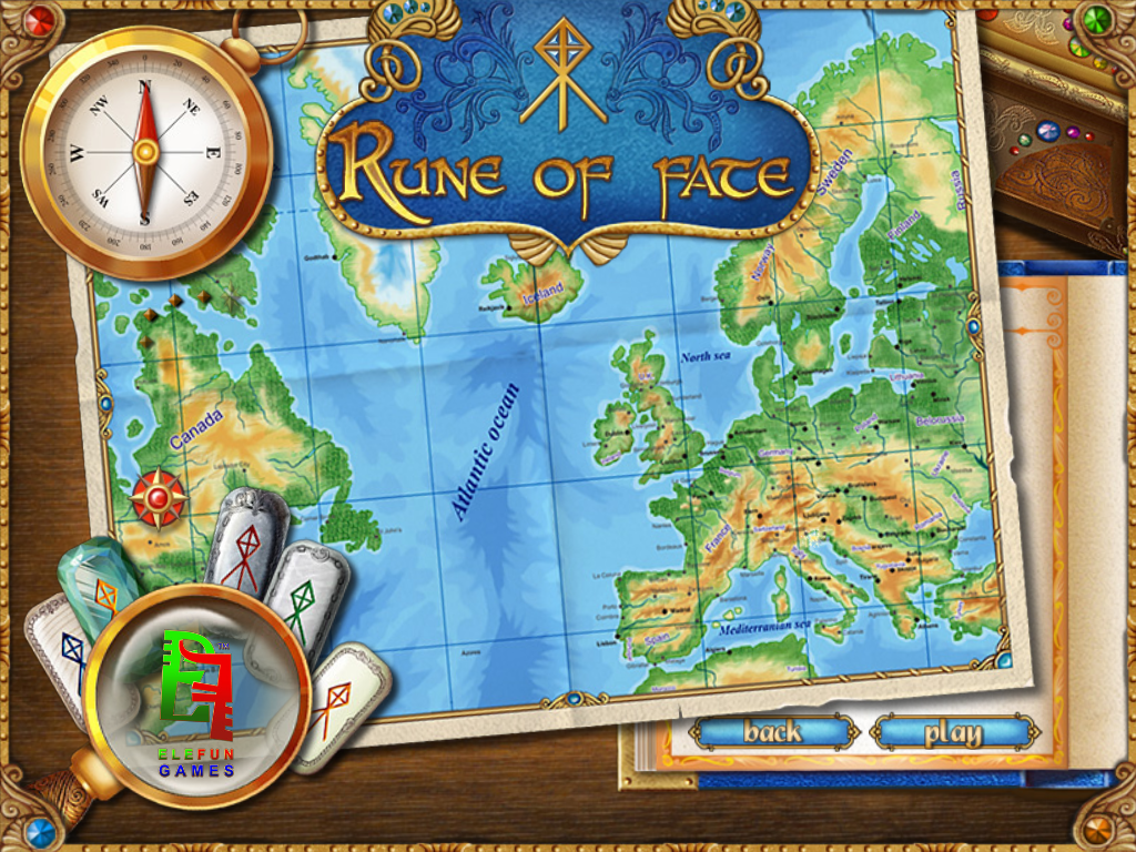 Rune of Fate (Windows) screenshot: Level map