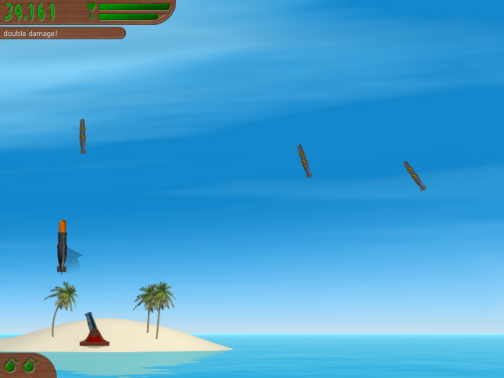 Island Wars 2 (Windows) screenshot: Torpedoes jump out of the water.