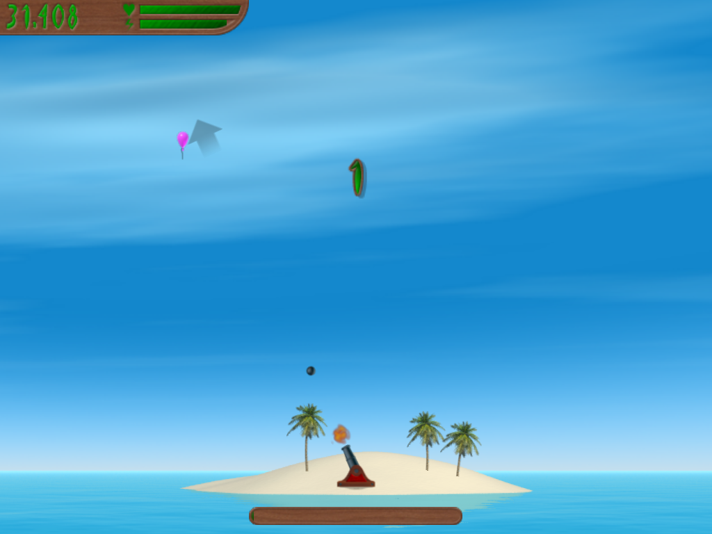 Island Wars 2 (Windows) screenshot: The balloon pop game.