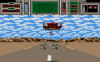 Fire & Forget II (DOS) screenshot: Flying (VGA).
