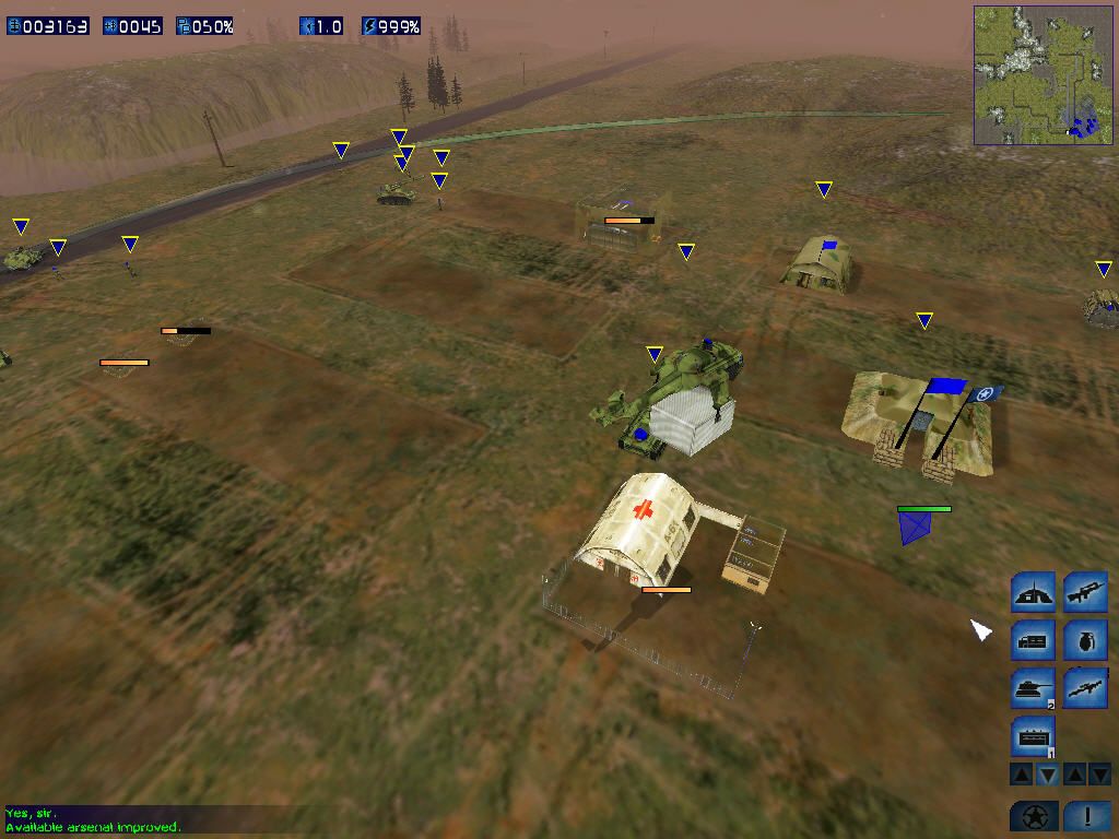 Conflict Zone (Windows) screenshot: Constructing your base