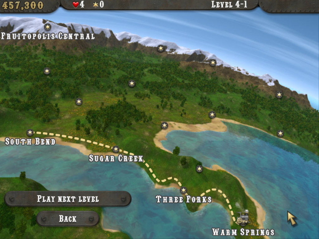 Loco (Windows) screenshot: The map screen.
