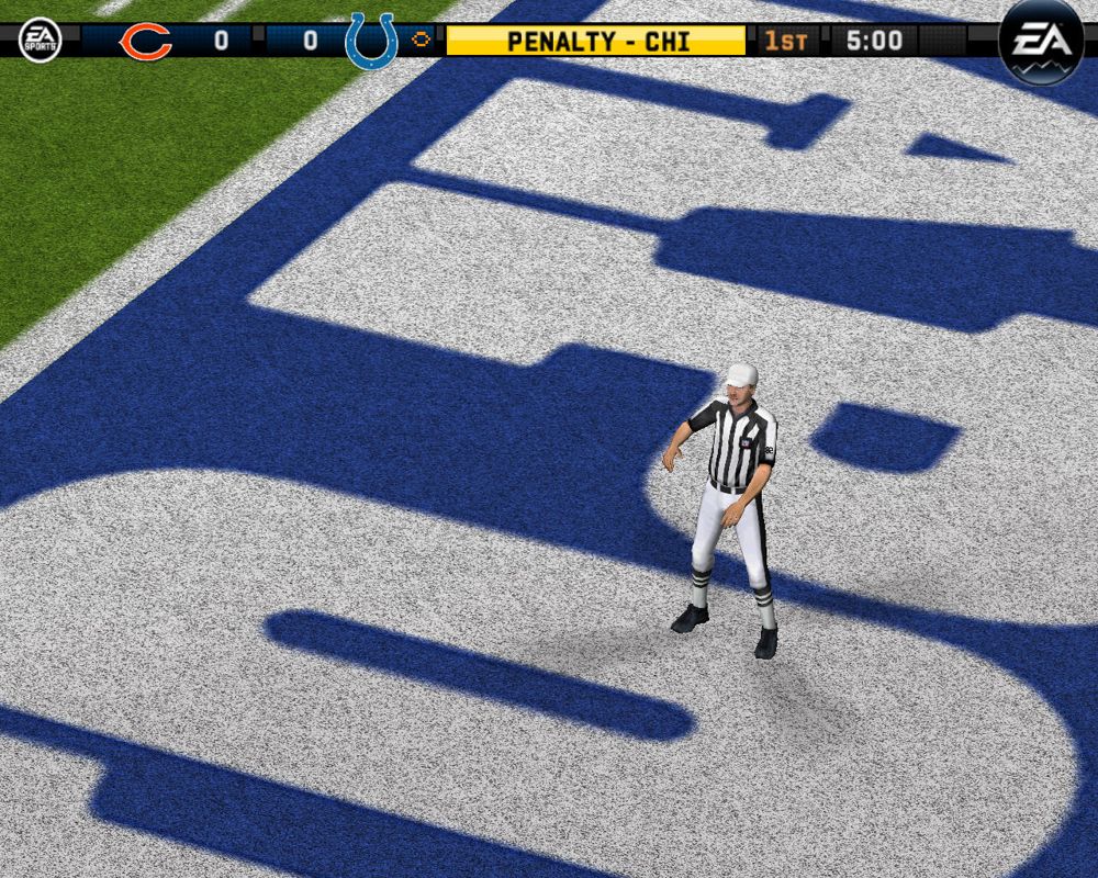 Madden NFL 08 (Windows) screenshot: Team gets a penalty