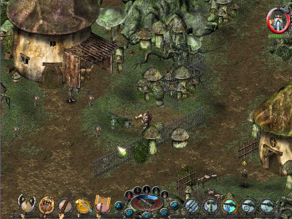Sacred: Underworld (Windows) screenshot: The first town you'll get to visit.