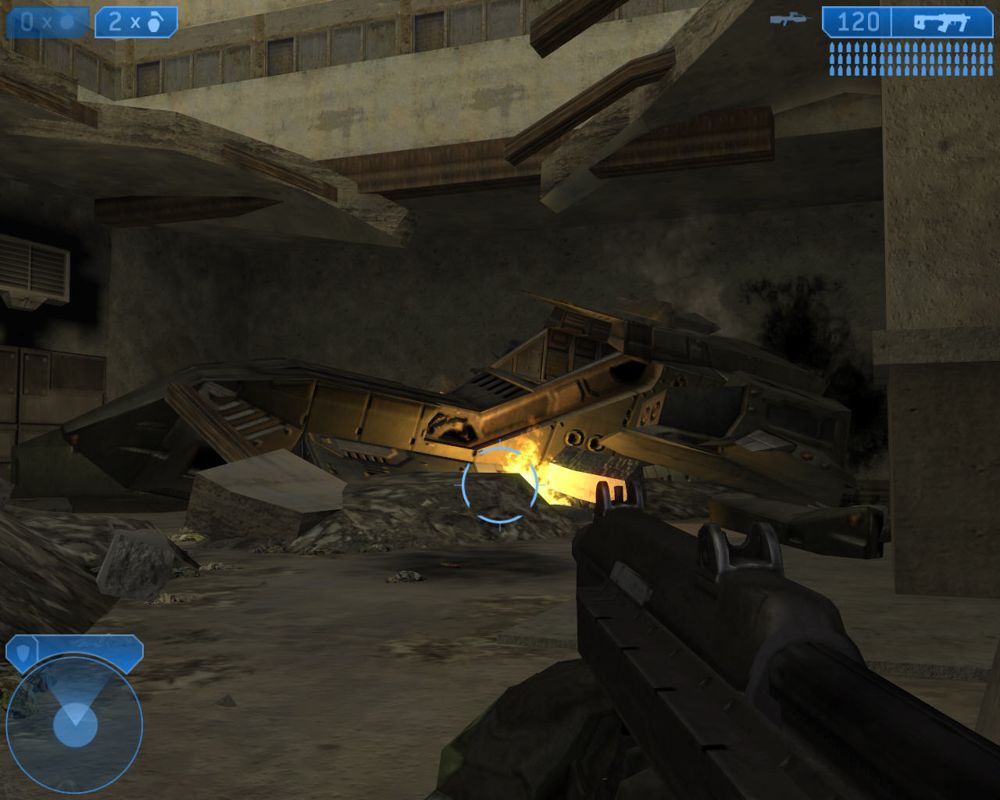 Halo 2 (Windows) screenshot: Crashlanded.