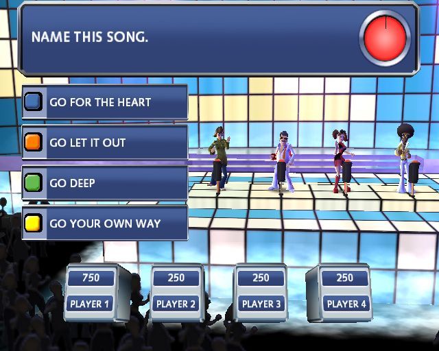 Buzz! The Pop Quiz (PlayStation 2) screenshot: Pie Fight