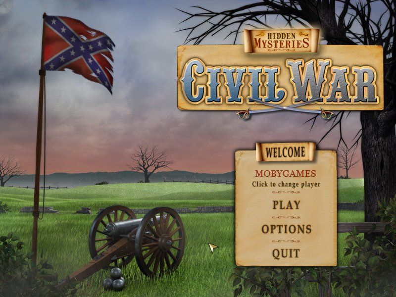 Hidden Mysteries: Civil War - Secrets of the North & South (Windows) screenshot: Main menu