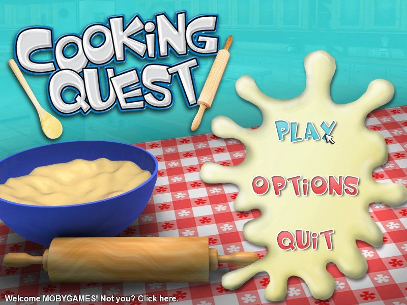 Cooking Quest (Windows) screenshot: Main menu