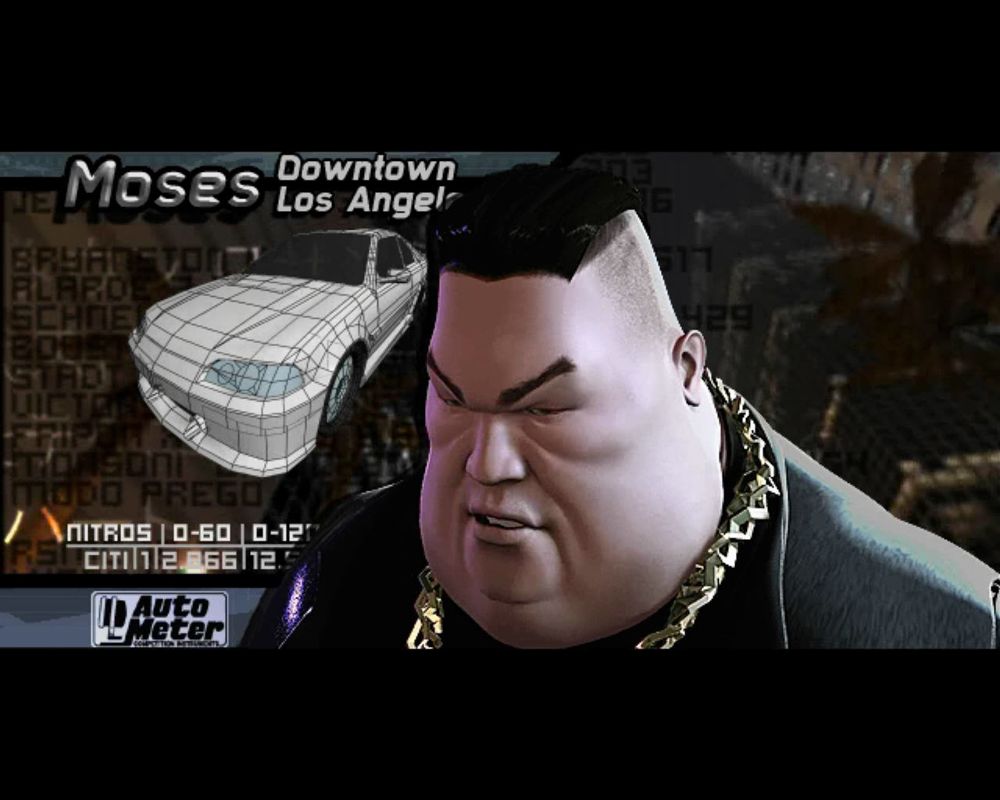 Midnight Club II (Windows) screenshot: Moses, one of the characters in this game.