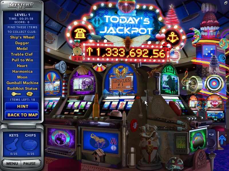 Mystery P.I.: The Vegas Heist (Windows) screenshot: Slot machines