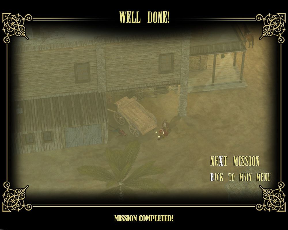 Desperados 2: Cooper's Revenge (Windows) screenshot: Mission complete
