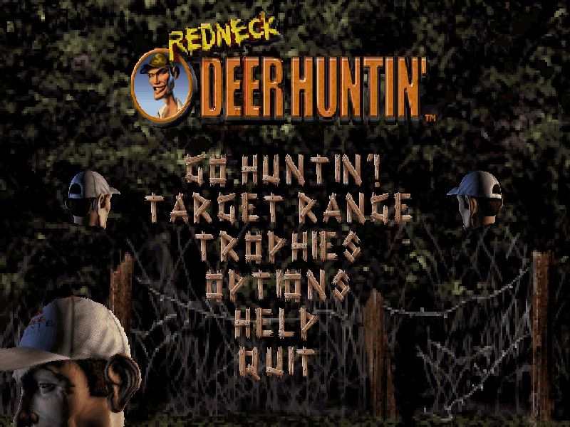 Redneck Deer Huntin' (Windows) screenshot: The main menu
