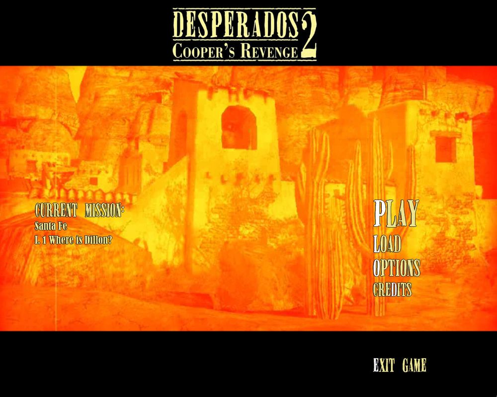 Desperados 2: Cooper's Revenge (Windows) screenshot: Main menu