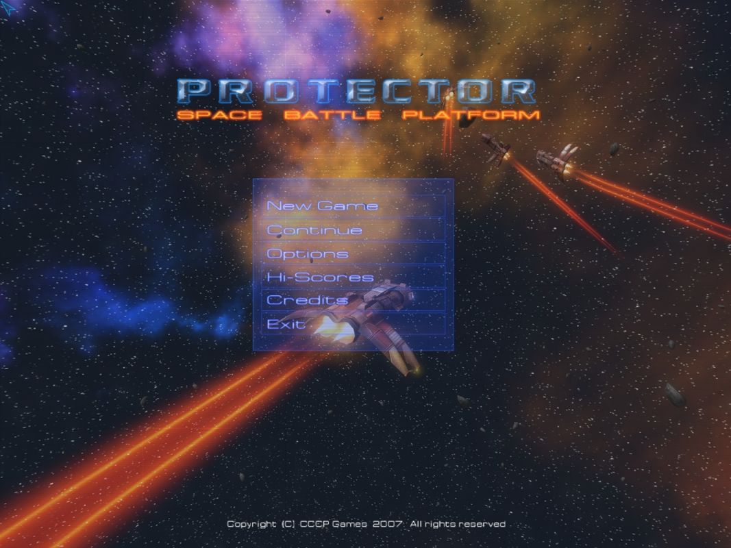 Protector (Windows) screenshot: Main menu