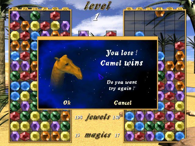 Egyptian Challenge (Windows) screenshot: Camel wins