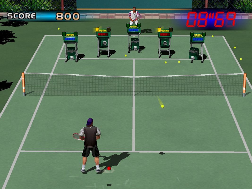 Virtua Tennis (Windows) screenshot: Ball-machines mini-game