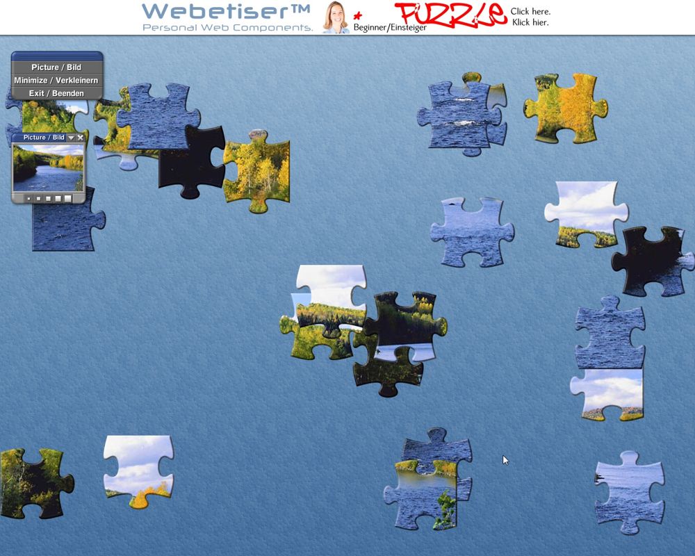 Webetiser Puzzle - Best of 2004 (Windows) screenshot: Starting a puzzle