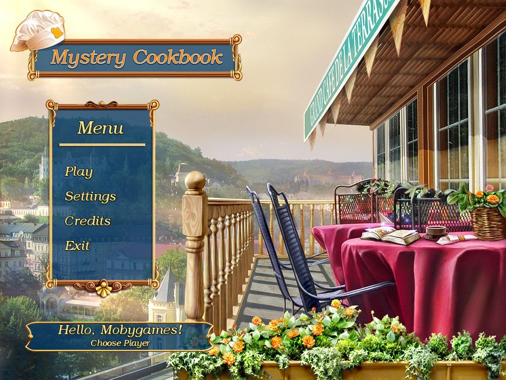 Mystery Cookbook (Windows) screenshot: Main menu