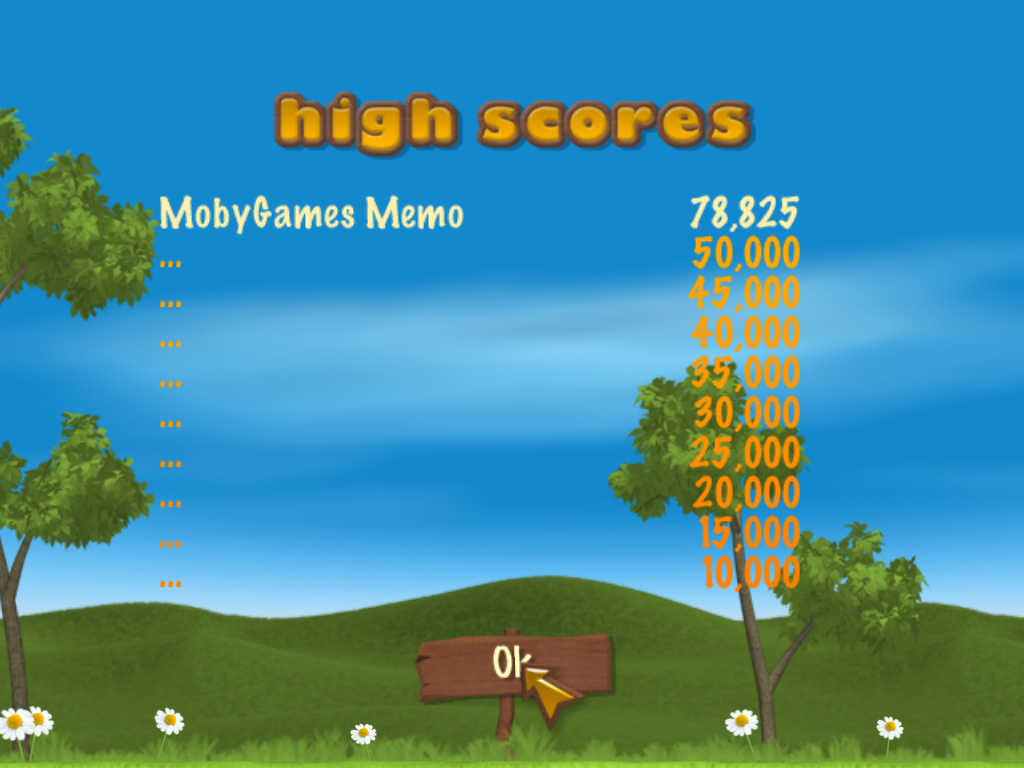 Smileyville (Windows) screenshot: High score table.