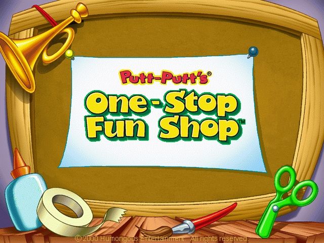 Putt-Putt's One-Stop Fun Shop (Windows) screenshot: Title screen