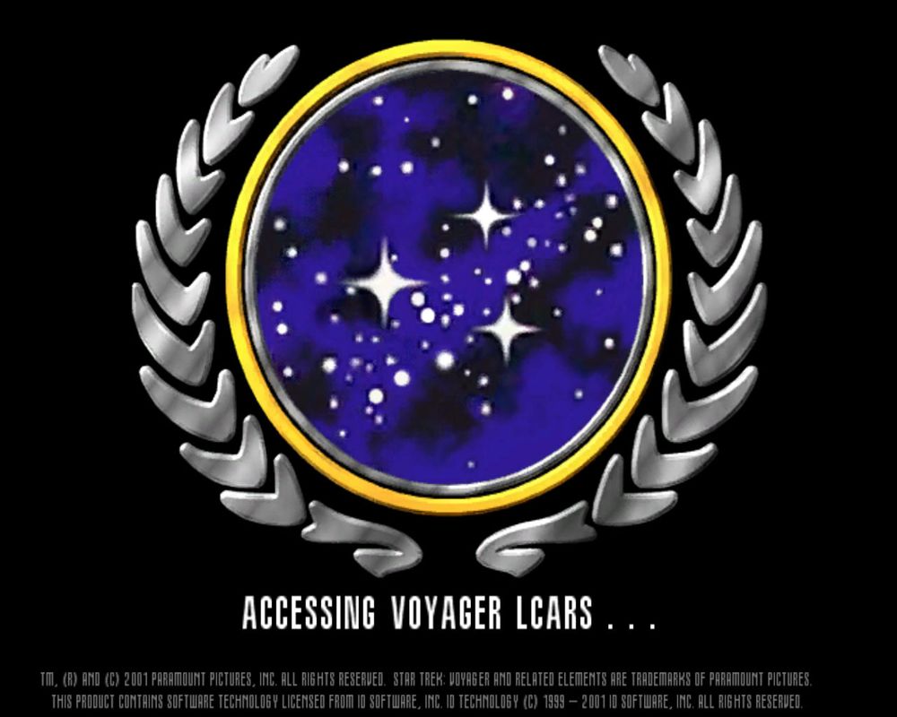 Star Trek: Voyager - Elite Force (Windows) screenshot: Accessing voyager lcars...