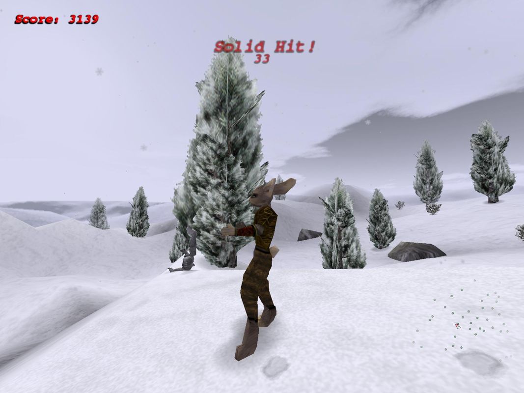 Lugaru (Windows) screenshot: Hunting wolves in the snowlands.