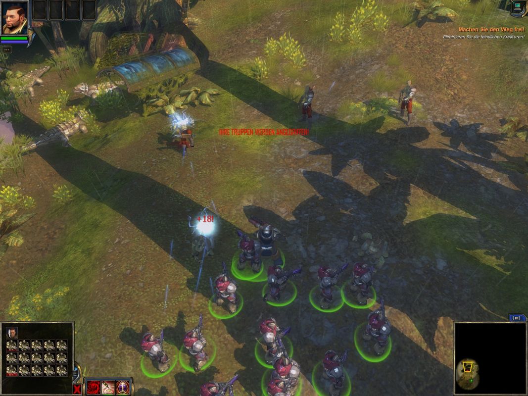WorldShift (Windows) screenshot: Attacking some mutants.