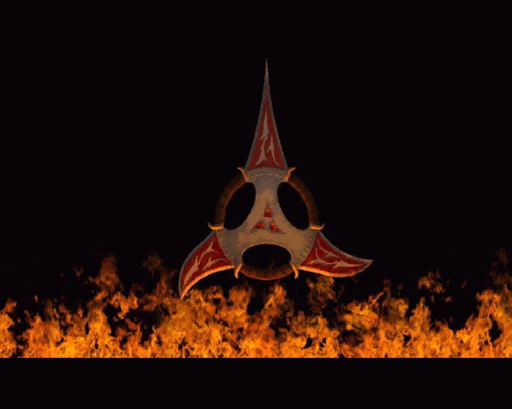 Star Trek: Klingon Academy (Windows) screenshot: Flames burning when credits start to roll