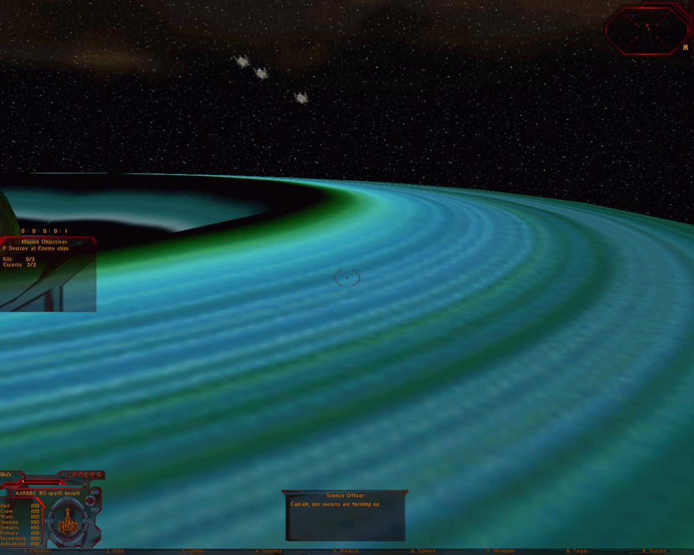 Star Trek: Klingon Academy (Windows) screenshot: Planetary rings