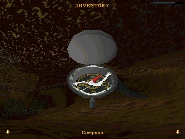 Tomb Raider: Gold (DOS) screenshot: The trusty compass.