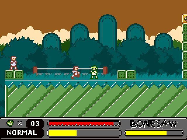 Bonesaw (Windows) screenshot: A sluzer charges at the player.