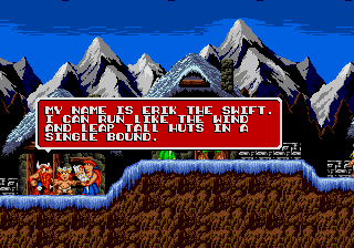 The Lost Vikings (Genesis) screenshot: Mr Swift explains it all