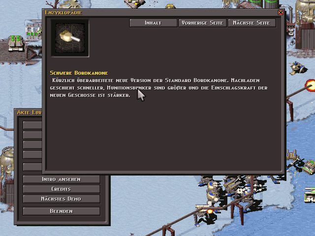 Akte Europa (Windows) screenshot: In-game encyclopedia.