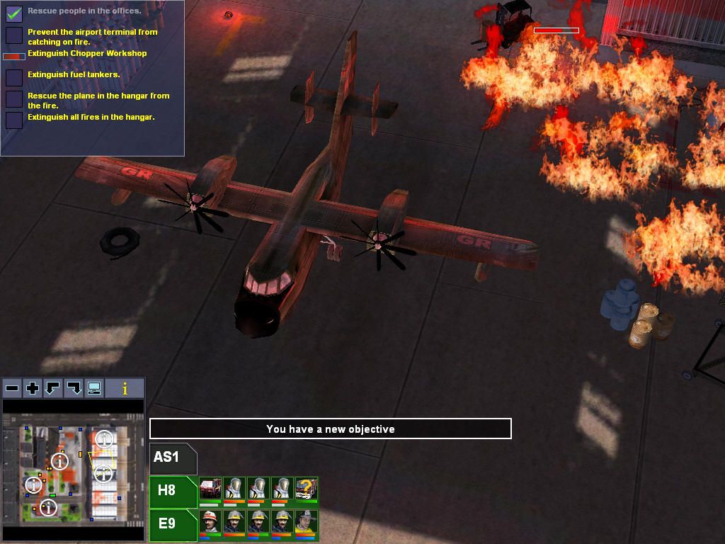 Fire Department: Episode 3 (Windows) screenshot: If I could rescue this plane, the mission would be a lot easier