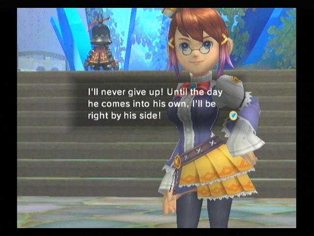 Final Fantasy: Crystal Chronicles - My Life as a King (Wii) screenshot: Chime does this pose _constantly_.