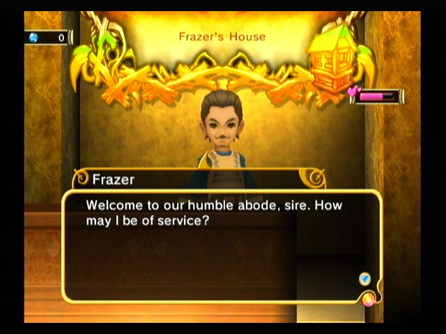 Final Fantasy: Crystal Chronicles - My Life as a King (Wii) screenshot: Visiting the peasantry.